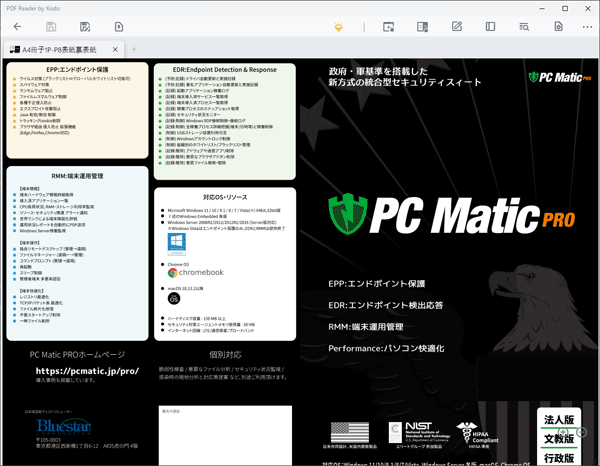 ブラウザで閲覧したいPDFが表示されます